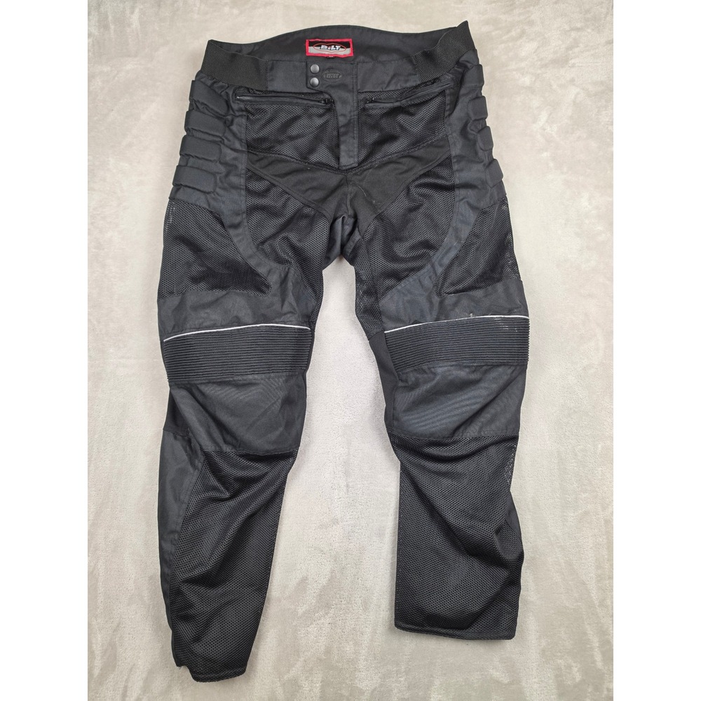 BILT BLM6 Motorcycle Racing Pants Mens 36 Black Mesh Motocross Moto Riding Gear